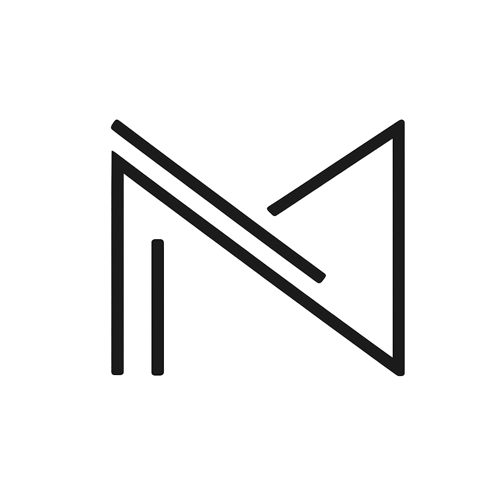 logo géométrique noir minimaliste